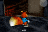a video game screen shows a fox and the time 6:20