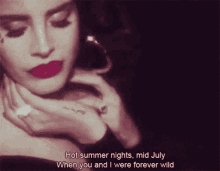 lana del rey young and beautiful hot summer nights when you and i were forever wild singing