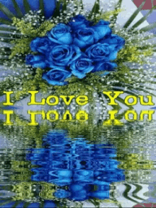 I Love You Blue Rose GIF - I Love You Blue Rose Flowers GIFs