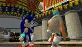 sonic the hedgehog and cream the rabbit are in a video game