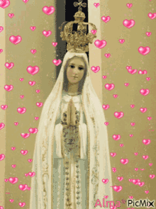 Virgen De Fatima Virgin Of Fatima GIF - Virgen De Fatima Virgin Of Fatima Hearts GIFs