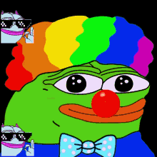 Pepe Rainbow Clown GIF