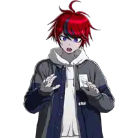 a boy with red hair and blue eyes is wearing a hoodie that says " i 'm the pretty one "