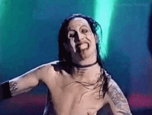 リートボー Marilyn Manson midle fingers ヴィンテージTシャツの通販