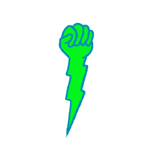 green lightning hand lightning hand fist youth olympic games pu%C3%B1o verde