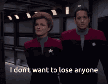 I Dont Want To Lose Anyone Kathryn Janeway GIF - I Dont Want To Lose Anyone Kathryn Janeway Chakotay GIFs