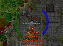 a screenshot of a video game that says you are exhausted on the bottom right