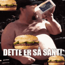 Fat Man Burger King GIF - Fat Man Burger King Dette Er Såsant GIFs