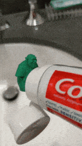 Funny Shrek Toothpaste GIF
