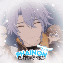 a picture of a boy with the words phainon todo de anos