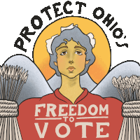 Protect Ohios Freedom To Vote Voting Sticker - Protect Ohios Freedom To Vote Freedom To Vote Voting Stickers