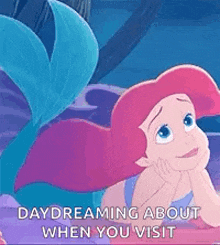 daydreaming little mermaid