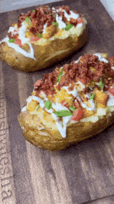 Chicken Bacon Ranch Baked Potatoes Food GIF