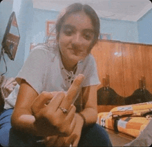 Middle Finger Chapri GIF - Middle Finger Chapri School Girl GIFs