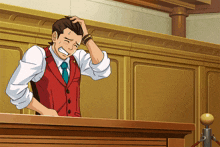 Ace Attorney Apollo Justice GIF - Ace Attorney Apollo Justice Silly Eyes Closed GIFs
