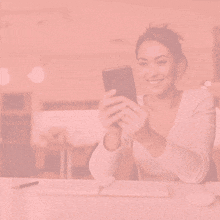 a poster that says " your mobile moment starts here " with a woman in the background