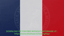 a blue white and red flag with the words " download gif for free without watermark at " on the bottom