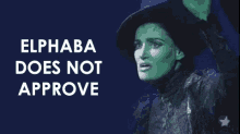 Wicked Elphaba GIF - Wicked Elphaba Does Not Approve GIFs