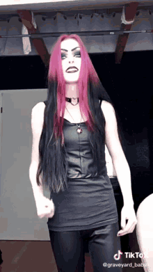 tiktok graveyard babyx gothic girl goth girl pink black