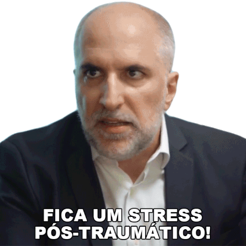 Fica Um Stress Postraumatico Antonio Tabet Sticker - Fica Um Stress Postraumatico Antonio Tabet Porta Dos Fundos Stickers