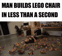 Man Builds Chair In Less Than A Second GIF