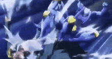 a painting of a person flying through the air .