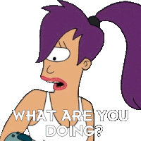 What Are You Doing Leela Sticker - What Are You Doing Leela Futurama Stickers
