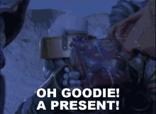Oh Goodie A Present Barbara Goodson GIF - Oh Goodie A Present Barbara Goodson Prince Sprocket GIFs