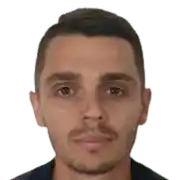 a close up of a man 's face with a beard and mustache on a white background .