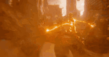 a close up of a person falling into a vat of liquid