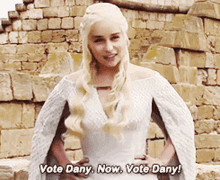 Vote Dany Emilia Clark GIF - Vote Dany Emilia Clark Daenerys GIFs