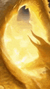 a close up of a painting of a dragon 's tail with a light coming out of it .