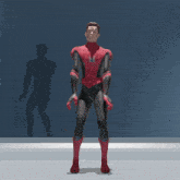 a cartoon of a man in a spider-man suit