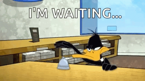 Looney Tunes Im Waiting GIF - Looney Tunes Im Waiting Daffy Duck GIFs