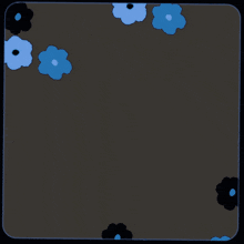 a black background with blue flowers and white writing that says ' islamic '