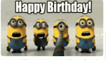 Happy Birthday Minions GIF - Happy Birthday Minions Trumpets GIFs