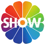 a rainbow colored flower with the word show in the center