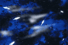 a blue background with snowflakes and stars in it