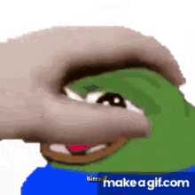 pepe poggers pepe getting petted