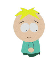 Thinking Butters Stotch Sticker - Thinking Butters Stotch South Park Stickers