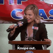 Knope Out GIF - Parks And Rec Leslie Knope Knope Out GIFs