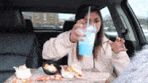 Steph Pappas Taco Bell GIF - Steph Pappas Taco Bell Blue Raspberry Freeze GIFs