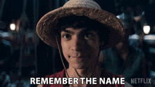 Remember The Name Monkey D Luffy GIF - Remember The Name Monkey D Luffy Iñaki Godoy GIFs
