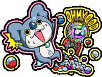 a cartoon of a koala and a machine that says ohmy god
