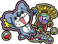 a cartoon of a koala and a machine that says ohmy god
