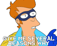 Give Me Several Reasons Why Philip J Fry Sticker - Give Me Several Reasons Why Philip J Fry Captain Yesterday Stickers