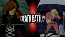a poster for a video game called death battle with a skull and crossbones on it