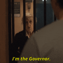 a woman behind bars with the words i 'm the governor