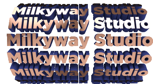 Milkyway Studio Text Sticker - Milkyway Studio Text Logo Stickers