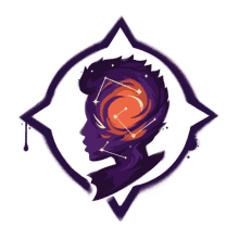 galaxy brain valorant purple constellation purple icon in game sprays